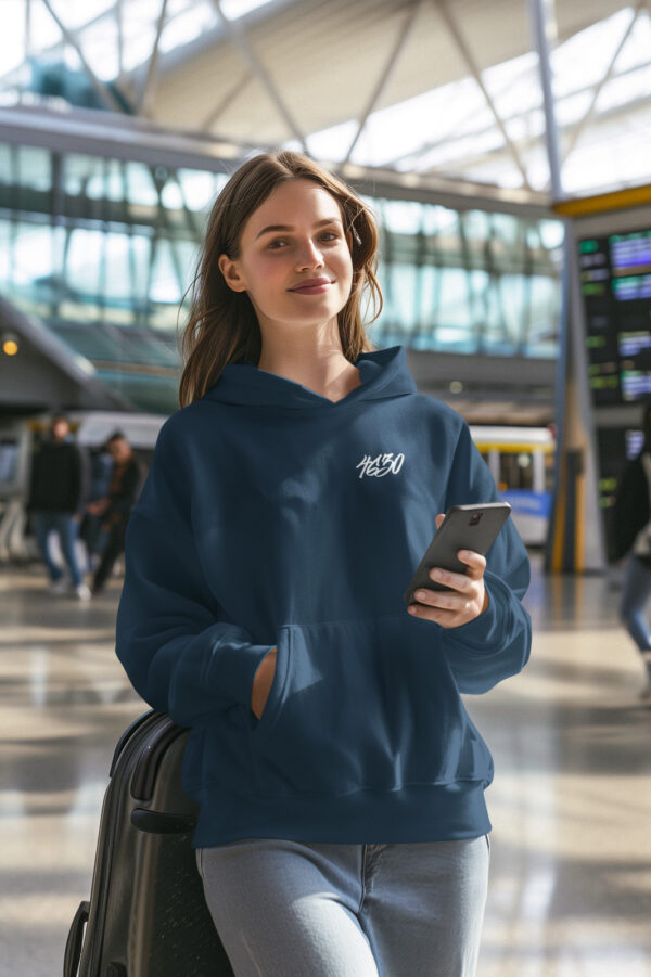 Hoody navy blau Tief im Westen – Bild 3