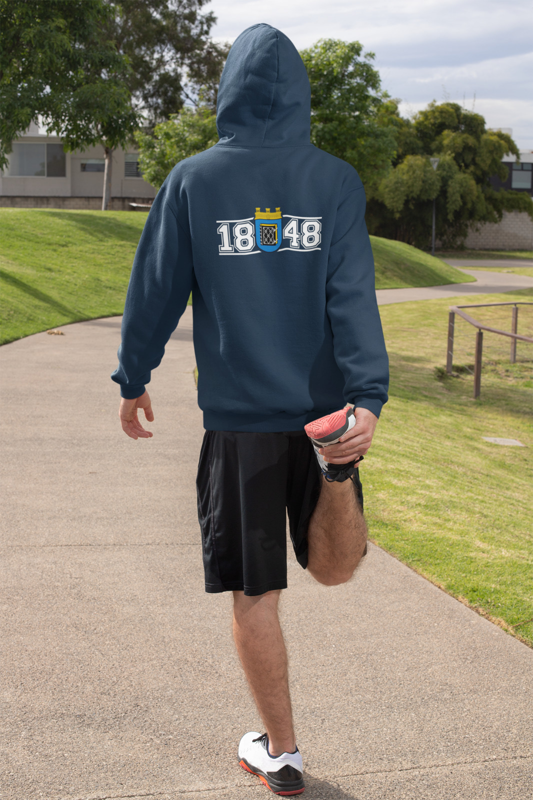Zipper "1848 Stadtwappen" navy blau Mit Kapuze – Bild 4