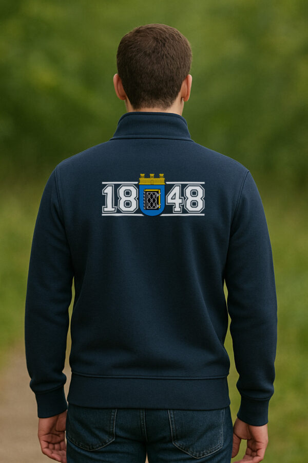 Zipper "1848 Stadtwappen" navy blau Mit Kapuze