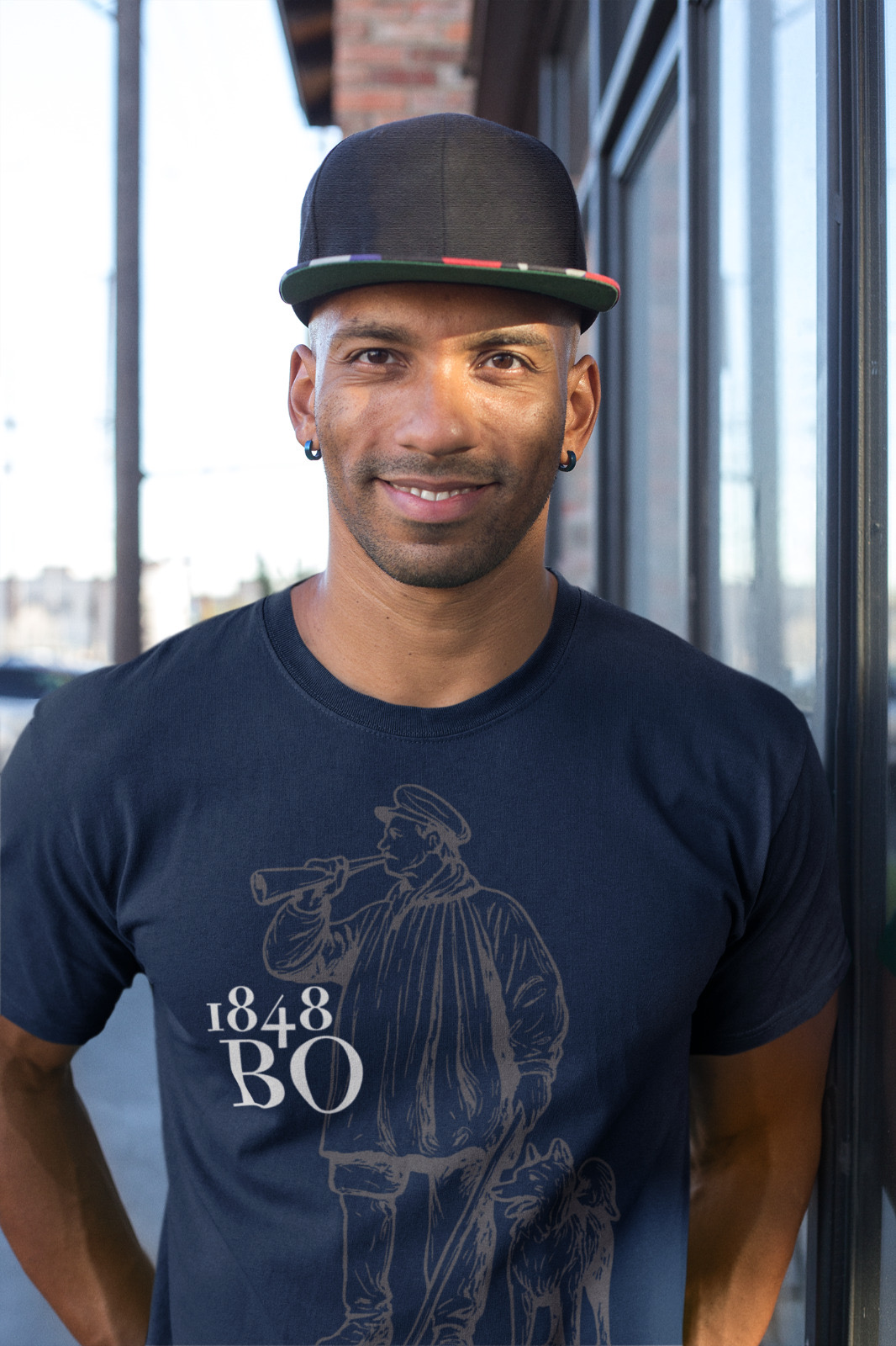 T-Shirt Kuhhirte 1848 BO marine-blau