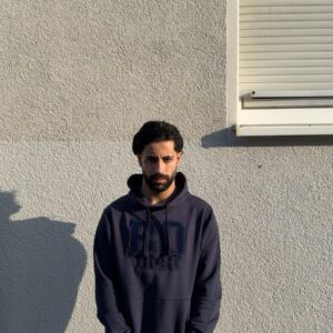 Hoody gestickt navy blau BO 1848 - Bestickung blau