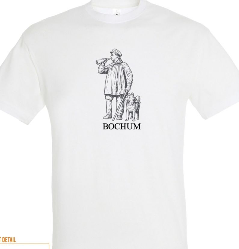 T-Shirt Kuhhirte 1848 BOCHUM gestickt weiß