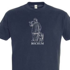T-Shirt Kuhhirte BOCHUM gestickt marine-blau