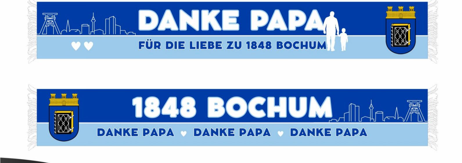 Seidenschal Danke Papa /Danke Mama Bochum 1848 – Bild 2
