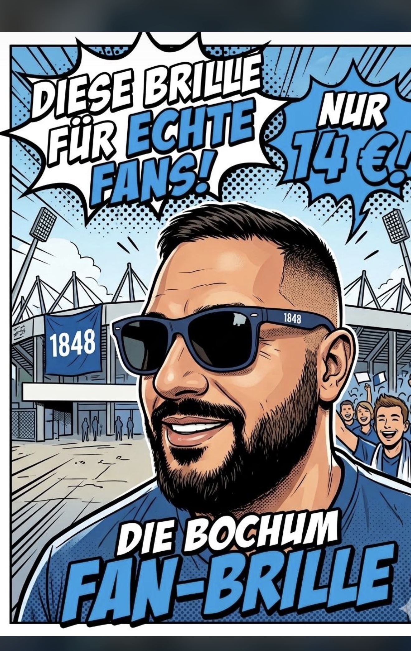 Sonnenbrille Blau – Bild 2