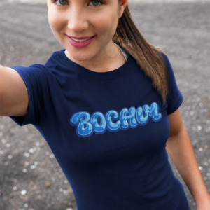Damen T-Shirt Bochum Bobles Blau